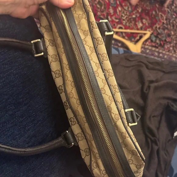 Authentic Gucci Beige and Dark Brown bag - Picture 8 of 15